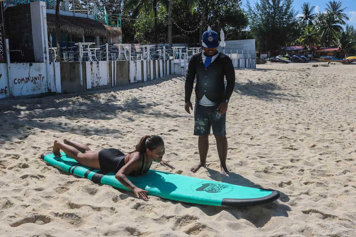 Learning Surfing in Langkawi, Malaysia