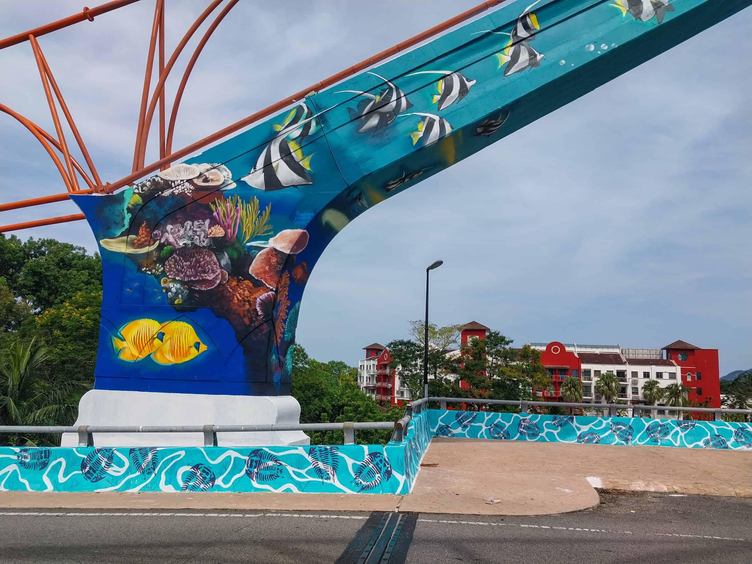 Kuala Sungai Melaka Bridge murals