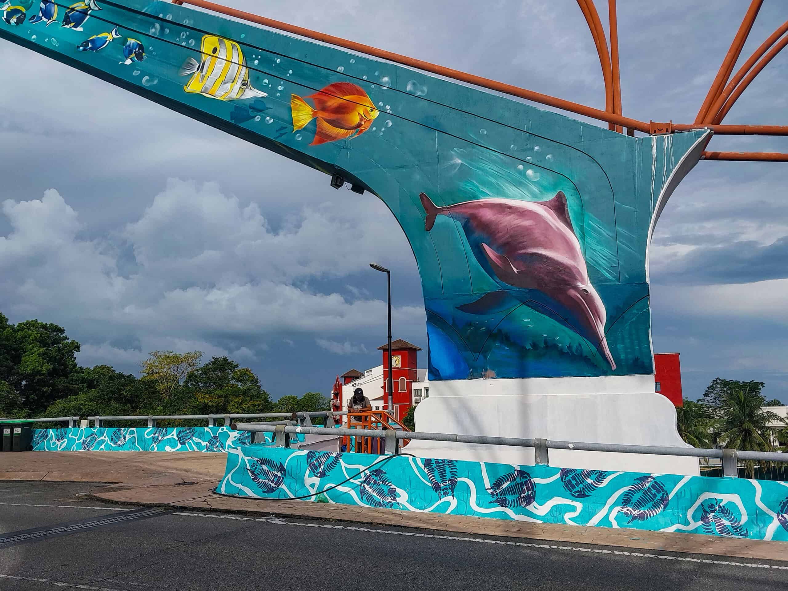 Kuala Sungai Melaka Bridge murals