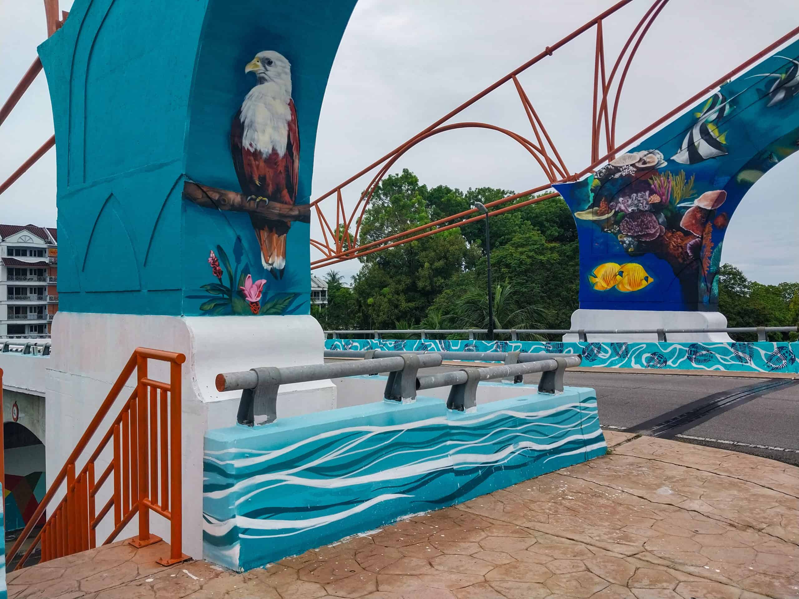 Kuala Sungai Melaka Bridge murals
