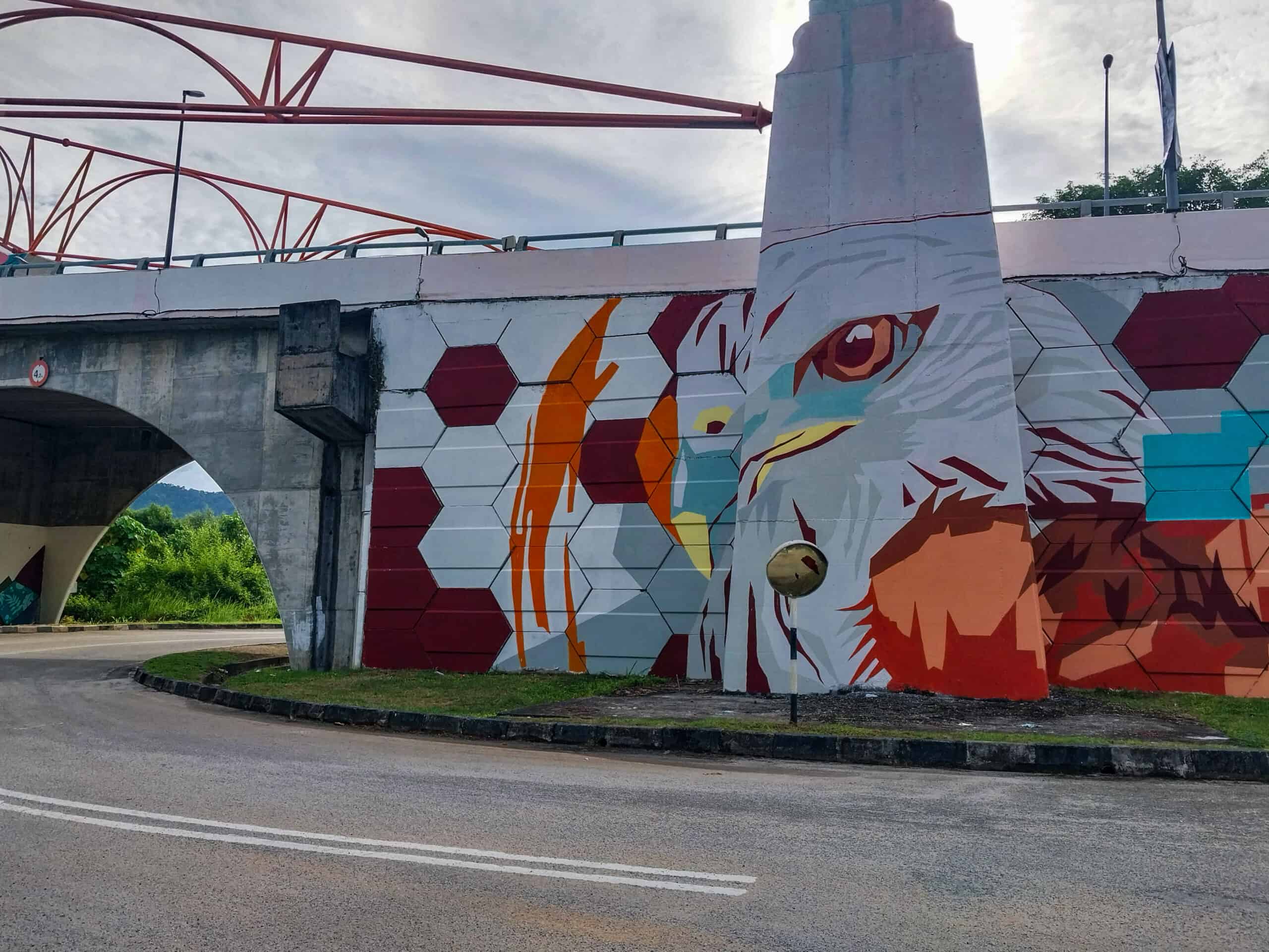 Kuala Sungai Melaka Bridge murals