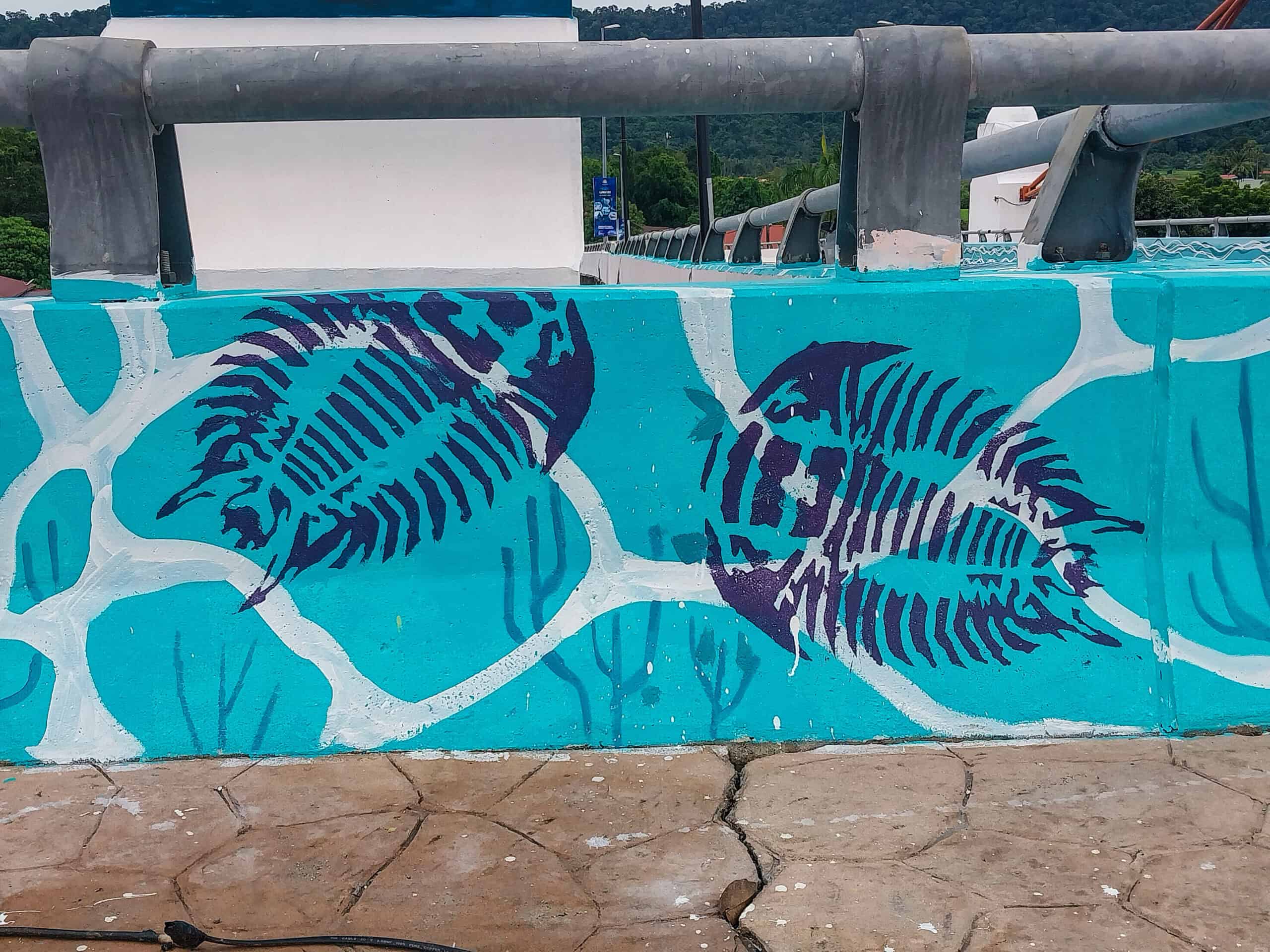 Kuala Sungai Melaka Bridge murals